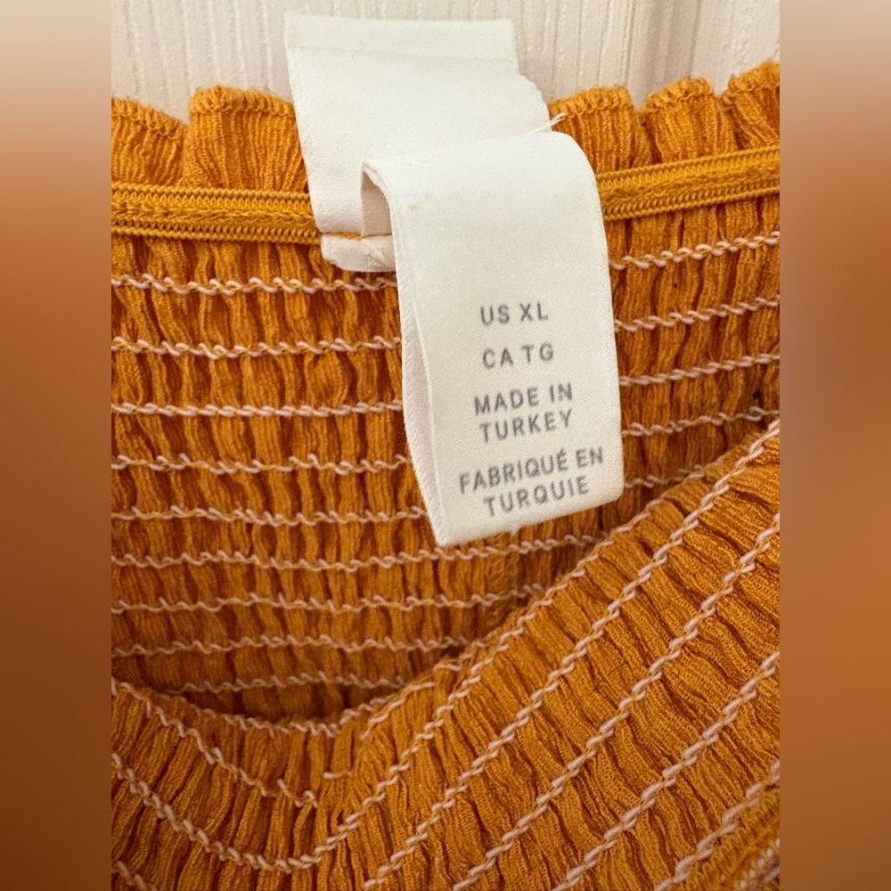 H&M Mustard Yellow Smocked Midi Sundress - Picture 4 of 12